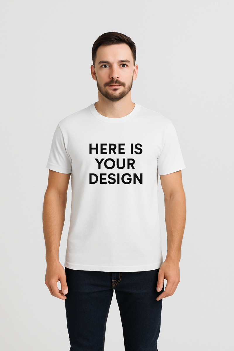 Customize Your T-shirt-Cotton Fabric Round Neck
