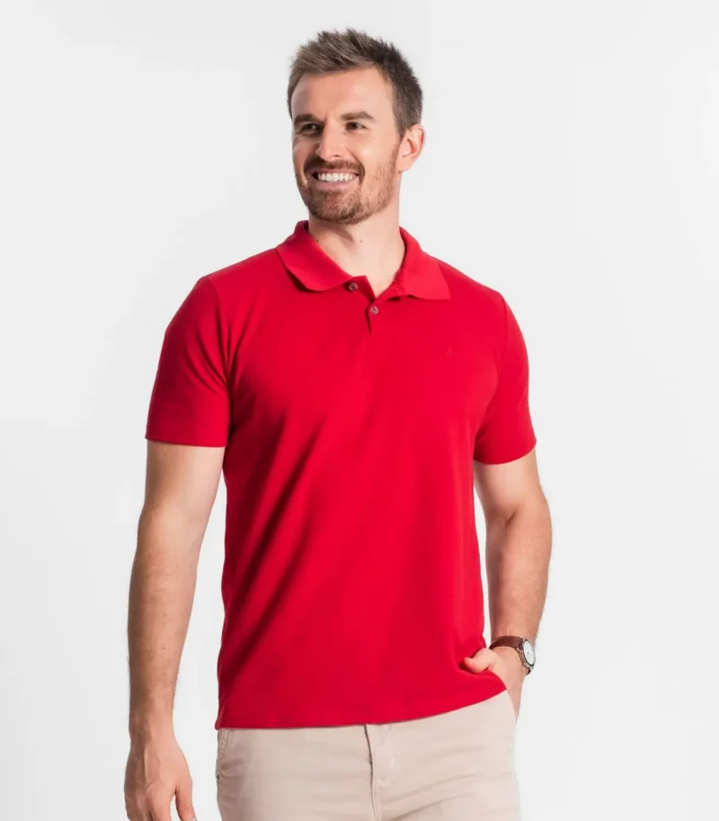 Red color Polo t-shirt for Men